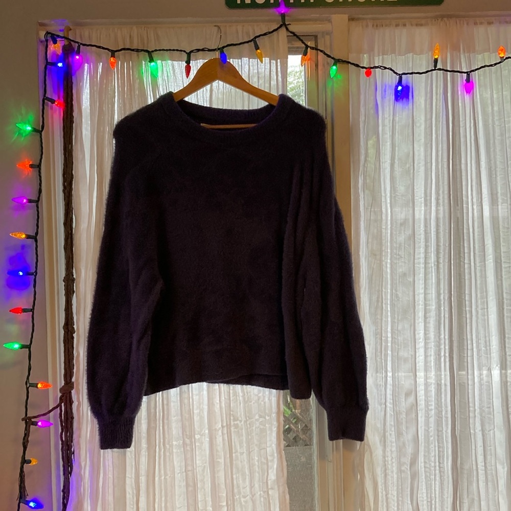 aerie flurry crew sweater blue